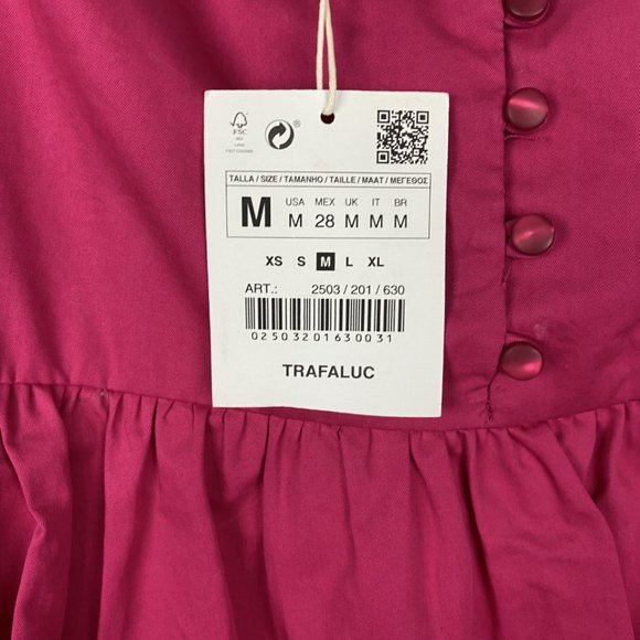 Zara Trafaluc Hot Pink Ruffle Tank Top New w tags - Picture 3 of 7